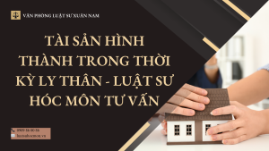 TÀI SẢN HÌNH THÀNH TRONG THỜI KỲ LY THÂN - LUẬT SƯ HÓC MÔN TƯ VẤN