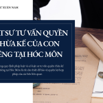 Luật sư tư vấn quyền thừa kế của con riêng tại Hóc Môn, phân tích quy định pháp luật, điều kiện được hưởng di sản và cách giải quyết tranh chấp thừa kế.